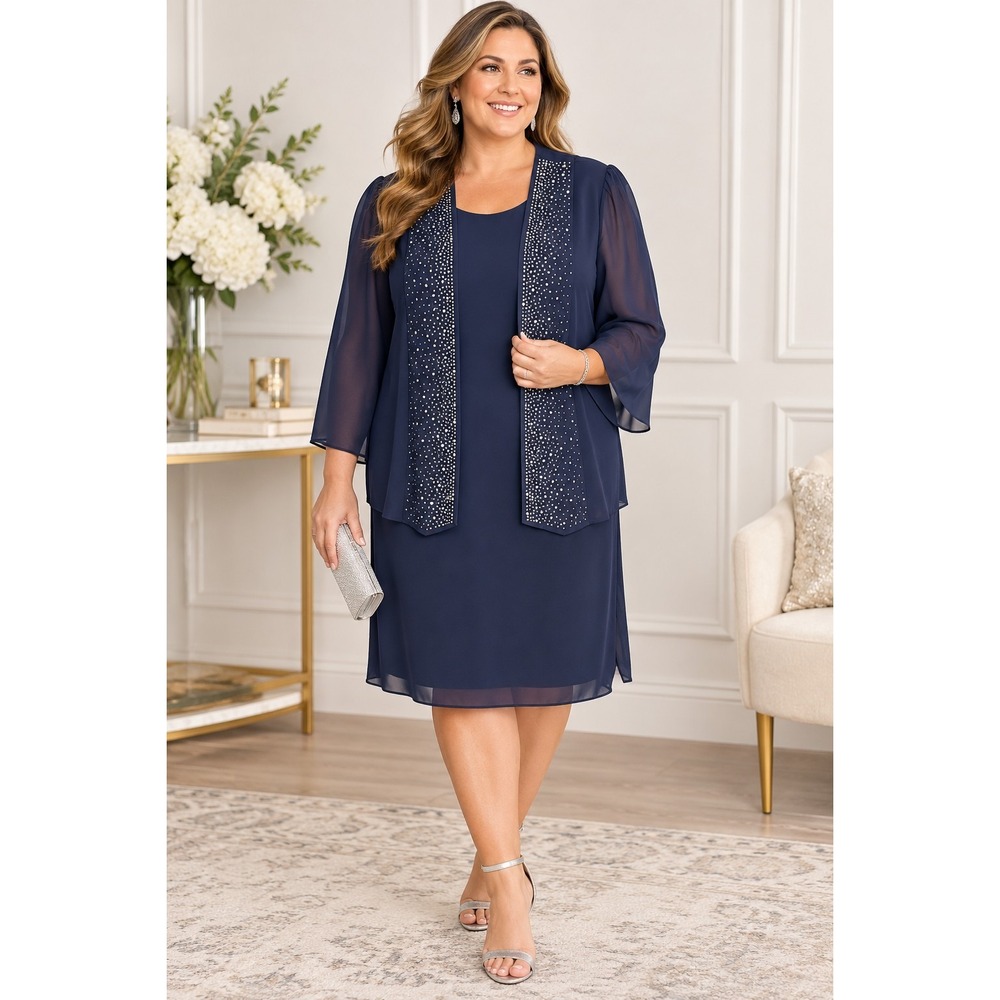 EY Boutique Lines of Shine Jacket Luxury Holiday Party Dress by EY Boutique 24W